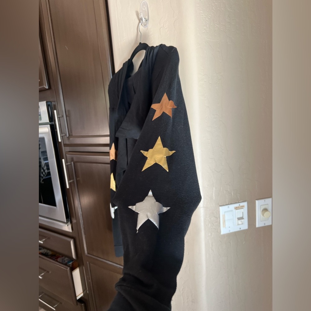 Strut This Multicolor Tricolor Gold Star Hoodie #129